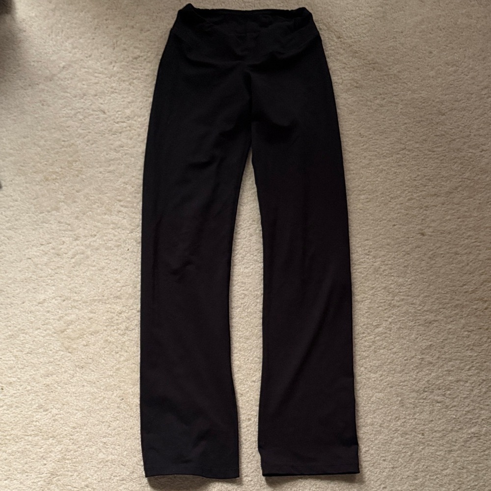 Black Wide Leg Figure Skating Pants